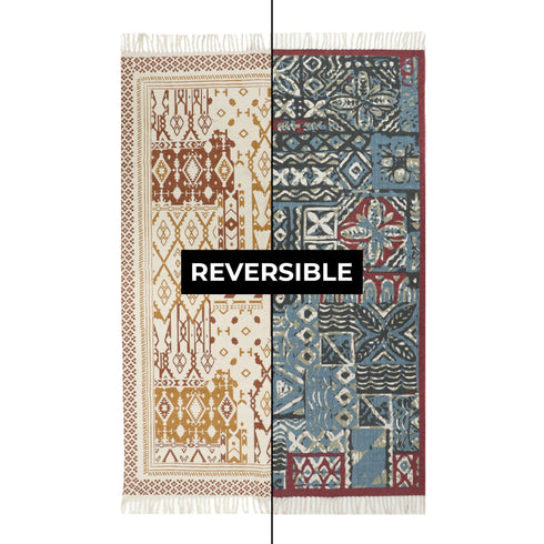 Fantasia Indigo Dhurrie