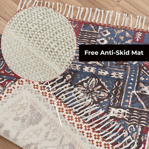 Fantasia Indigo Dhurrie