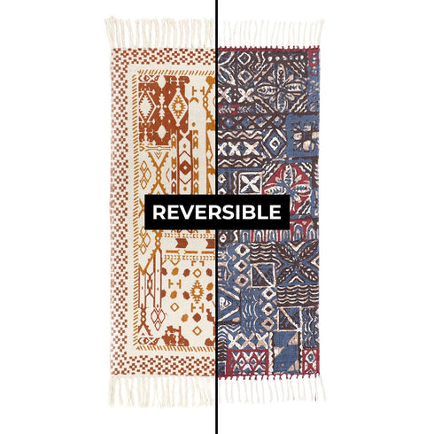 Fantasia Indigo Dhurrie