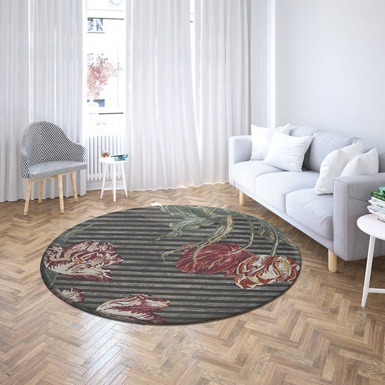 Floret Pink Beige Round