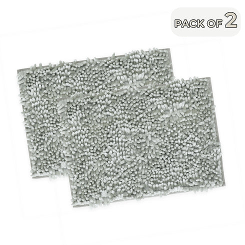 Glaze Silver Bathmat (Pack of 2)