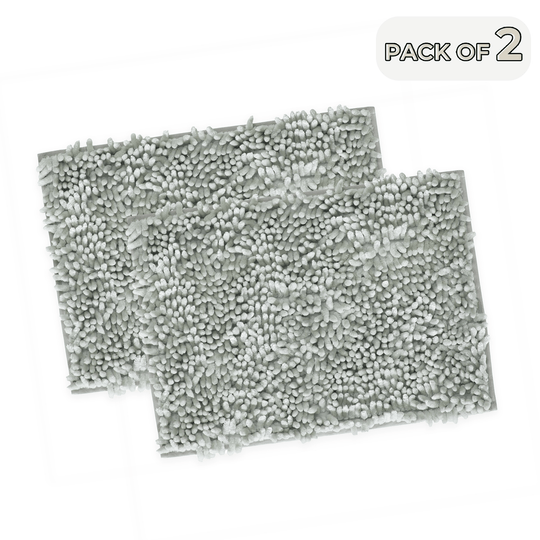 Glaze Silver Bathmat (Pack of 2)