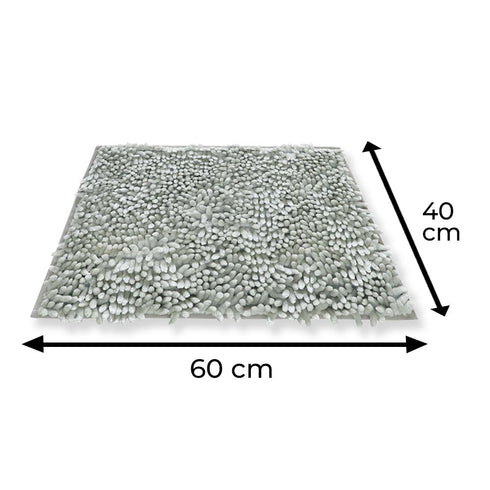 Glaze Silver Bathmat (Pack of 2)