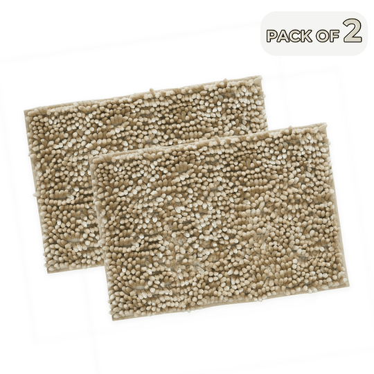 Glaze Beige Bathmat (Pack of 2)